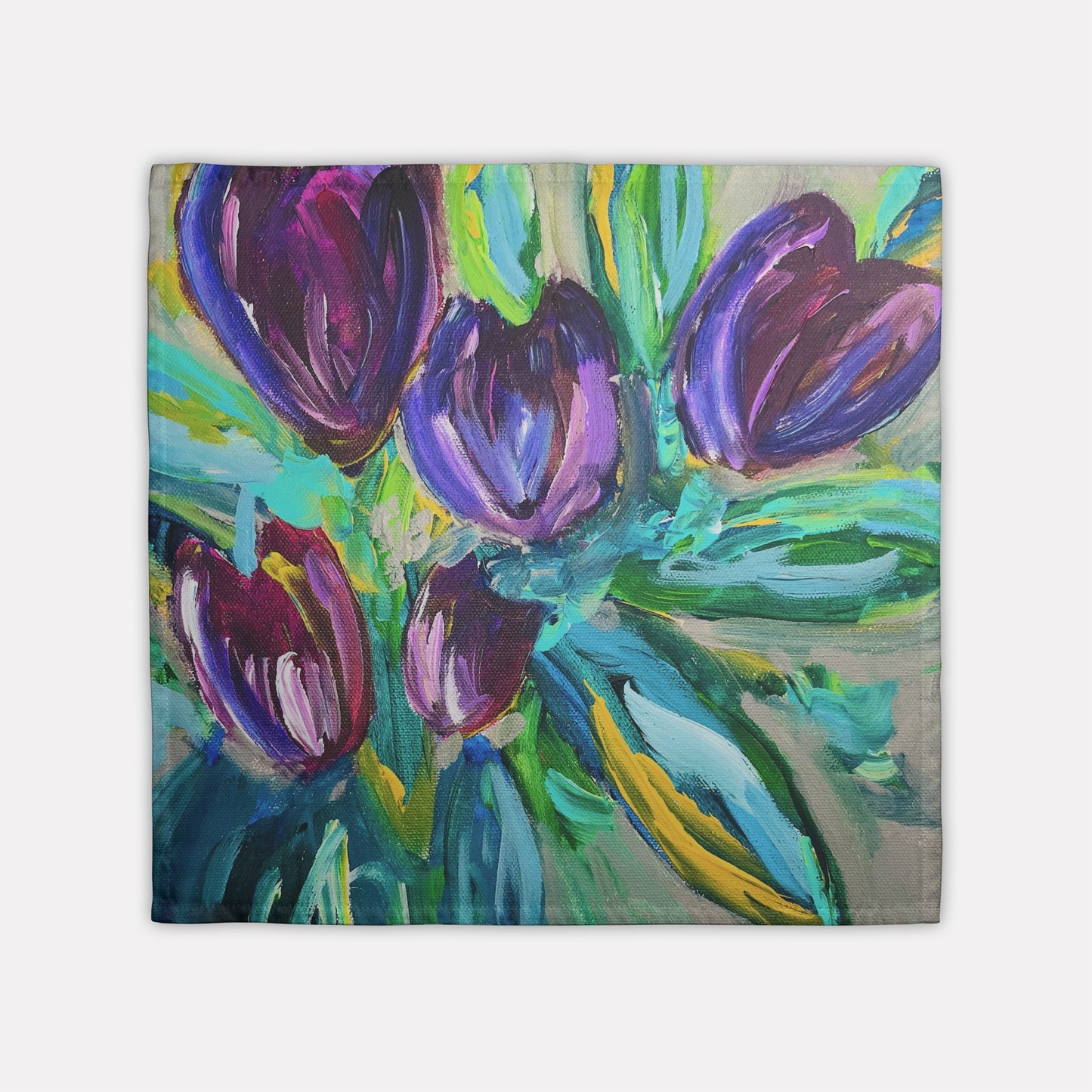 Gifts - Tea Towel "Purple Tulips"